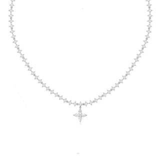 SILVER DIAMOND STARS CHOKER