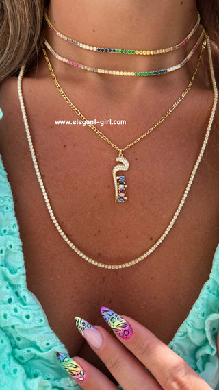 GOLD THIN TENNIS NECKLACE