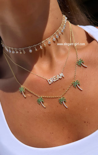 PALM  CHARMS NECKLACE