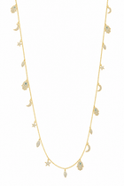 LONG MULTI CHARMS NECKLACE OR WAIST CHAIN