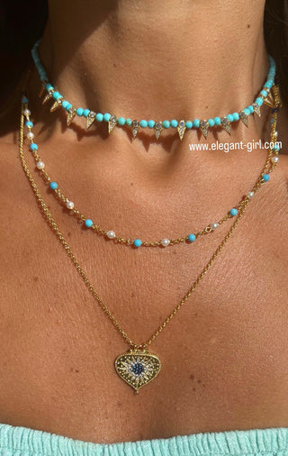 DOUBLE LAYERS HEART NECKLACE