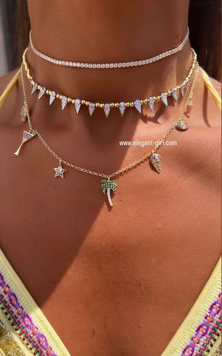 SUMMER BEACH CHARMS NECKLACE