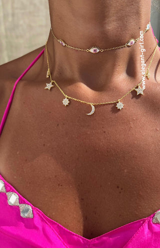 NIGHT SKY CHOKER GOLD