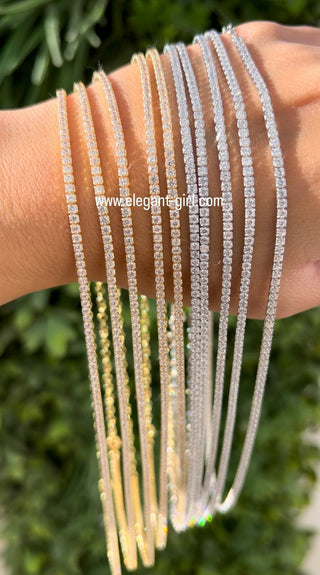 GOLD THIN TENNIS NECKLACE