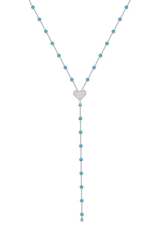 SILVER HEART FIRUZ NECKLACE