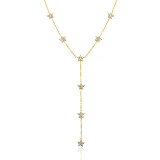 Y SHAPE LONG FLOWER NECKLACE