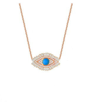FULL DIAMOND BAGUETTE EYE NECKLACE