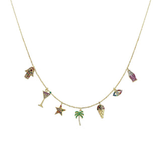 SUMMER BEACH CHARMS NECKLACE