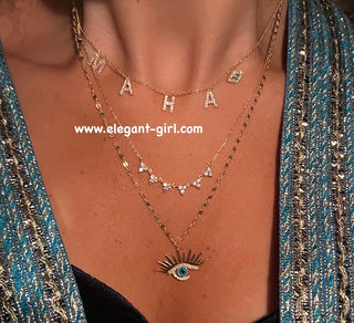 TRIPLE STONES NECKLACE