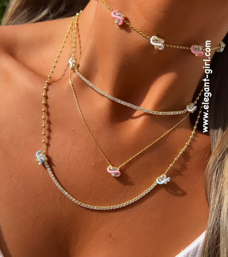 GOLD DREAM BLUE HEART NECKLACE