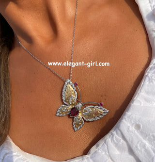 THE LUXURY BUTTERFLY RUBY NECKLACE
