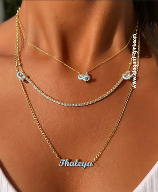 GOLD DREAM BLUE HEART NECKLACE