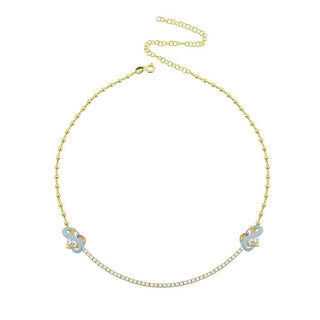 GOLD DREAM BLUE HEART NECKLACE