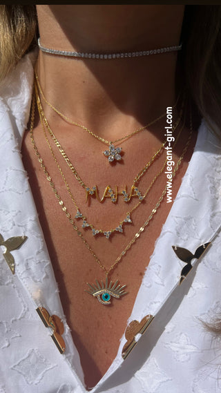BIG ELEGANT FLOWER NECKLACE