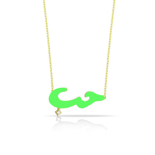 NEON GREEN HOBB NECKLACE