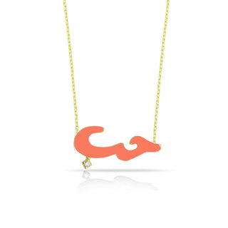 NEON ORANGE HOBB NECKLACE