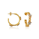 CUBAN FLOWER HOOP EARRING