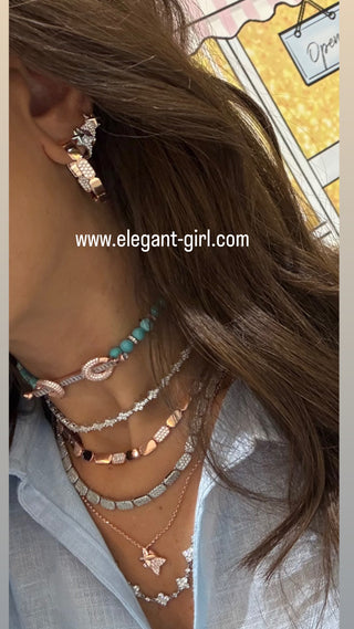 GEOMETRIC BEE HOOP EARRING