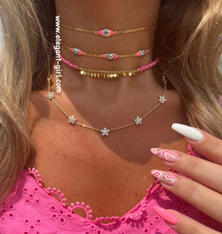 BARBIE PINK MINI EYE CHOKER