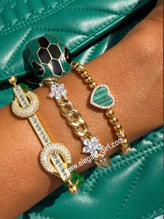 MALACHITE HEART BRACELET