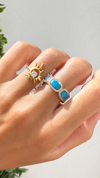SOLITAIRE SUN RING