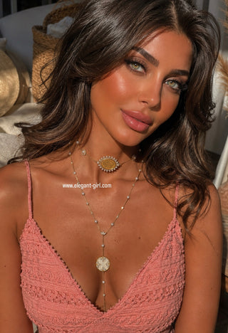 ✨ Flower Ayat Al Kursi Pearls Chain Choker