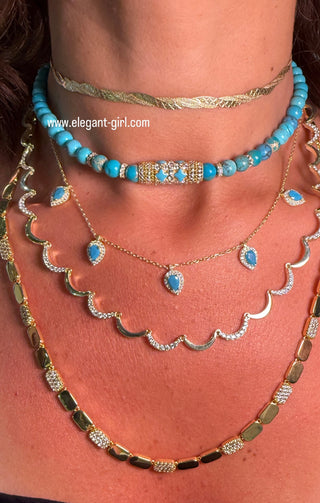 DOUBLE CRAFTED SNAKE SKIN CHOKER - ELEGANT GIRLS
