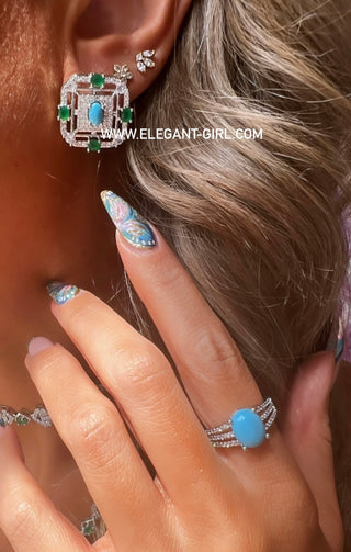 THE SQUARE FIRUZ EMERALD SET