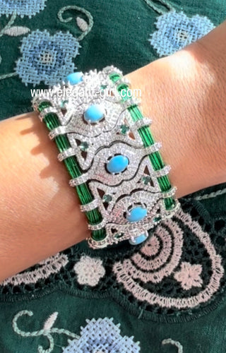 Emerald Turquoise Harmony Bracelet - ELEGANT GIRLS