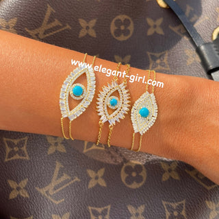 FULL DIAMOND BAGUETTE EYE BRACELET