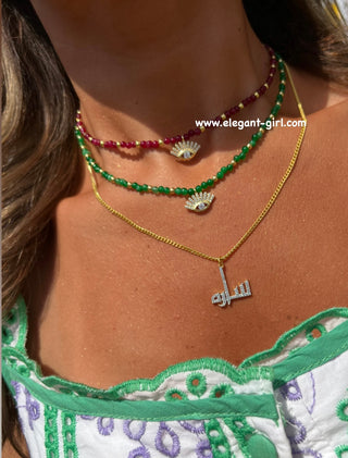 ARABIC HAND WRITING DIAMOND NAME NECKLACE