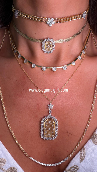 THE LUXURY MILANO STARS CRAFTED SNAKE SKIN CHOKER - ELEGANT GIRLS