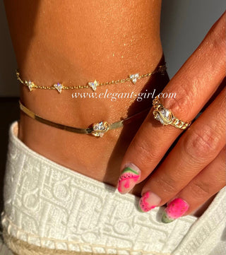 TRI STONES ANKLET