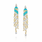TIURQUOISE  MAGICAL STARS MOON SOLITAIR EARRING