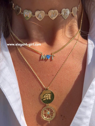LOCKET WITH INITIAL LETTER NECKLACE