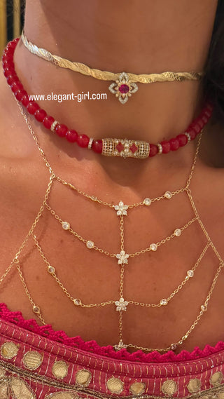 IMPERIAL RED CHOKER - ELEGANT GIRLS
