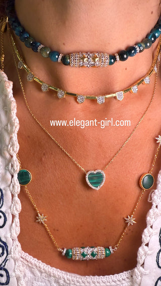 IMPERIAL OCEAN CAT EYE CHOKER - ELEGANT GIRLS