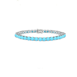 TURQUOISE SILVER TENNIS BRACELET