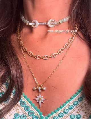 THE POWER AVENTURINE BAGUETTE CHOKER