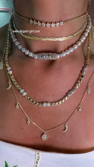 DOUBLE CRAFTED SNAKE SKIN CHOKER - ELEGANT GIRLS
