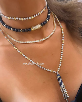 FULL DIAMOND GOLD TENNIS  CHOKER