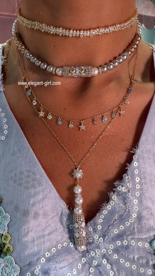 IMPERIAL PEARLS OMBRE CHOKER - ELEGANT GIRLS