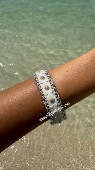 THE LUXURY SILVER BLOSSOM BANGEL