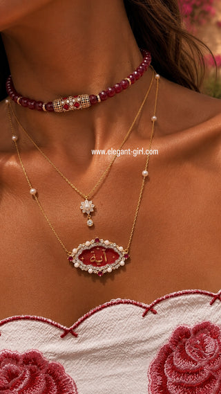 FLOWER PEARL NECKLACE