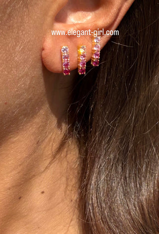 OMBRE RED EARRING