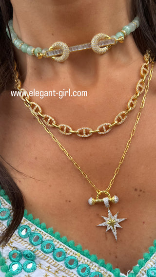 THE POWER AVENTURINE BAGUETTE CHOKER