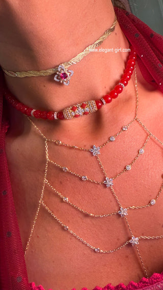 IMPERIAL RED CHOKER - ELEGANT GIRLS