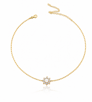 FLOWER PEARLS CHOKER - ELEGANT GIRLS