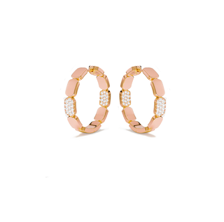 GEOMETRIC BEE HOOP EARRING