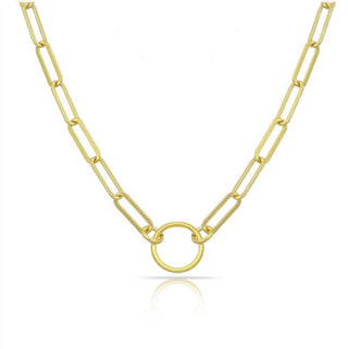 PLAIN GOLD CIRCLE LINK CHAIN